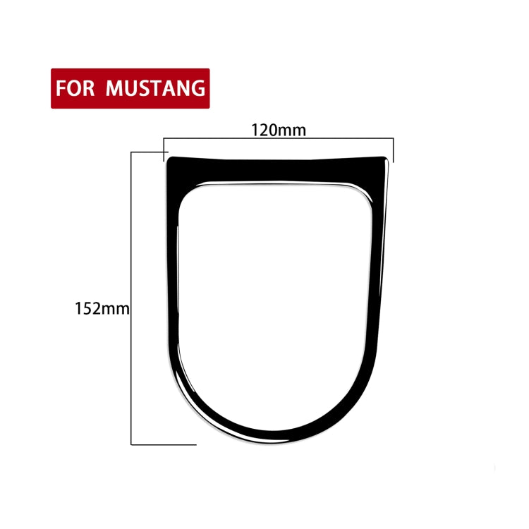 Sleek Piano Black Gear Panel Trim for Ford Mustang (2015-2020) - Universal Fit, Easy Installation