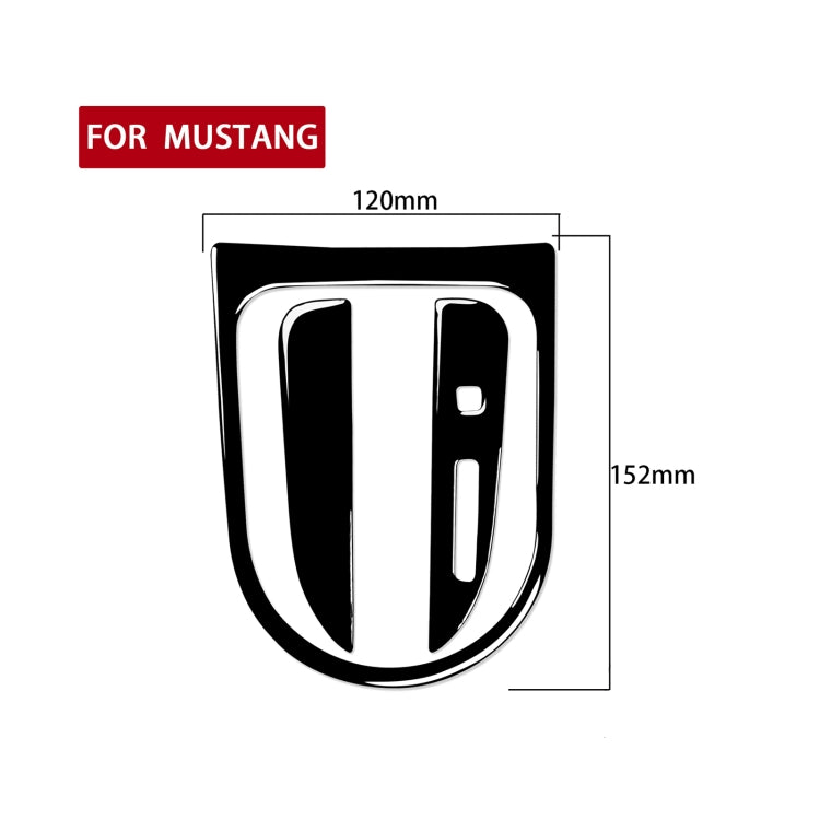 Stylish Piano Black Gear Panel Trim Stickers for 2015-2020 Ford Mustang
