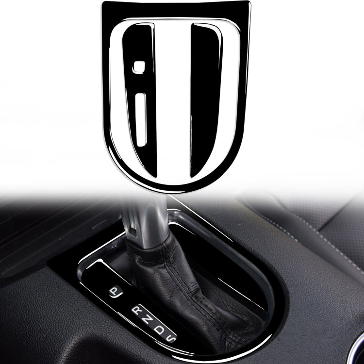 Stylish Piano Black Gear Panel Frame Stickers for Ford Mustang 2015-2020 Left Drive