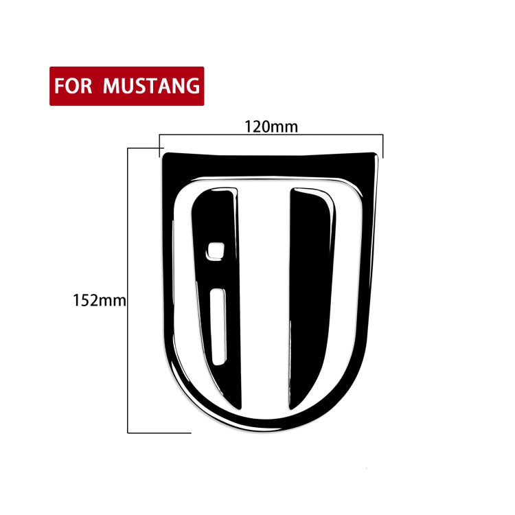 Stylish Piano Black Gear Panel Frame Stickers for Ford Mustang 2015-2020 Left Drive
