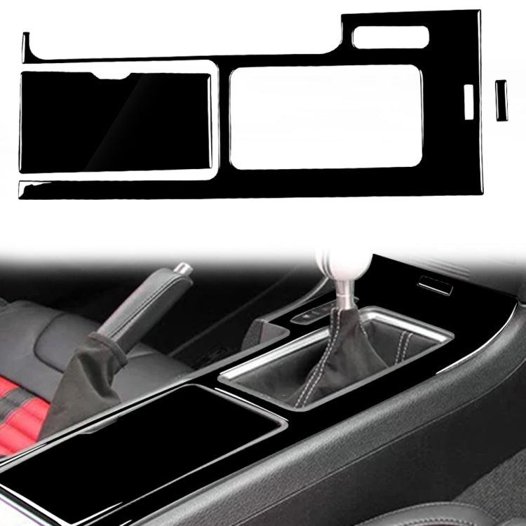 Sleek Piano Black Gear Panel Decorative Sticker Set for Ford Mustang 2009-2013
