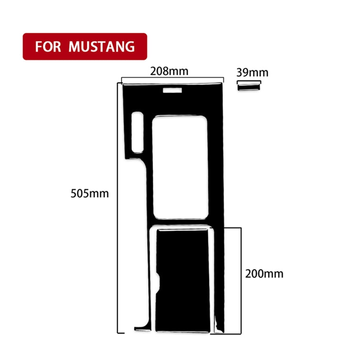 Sleek Piano Black Gear Panel Decorative Sticker Set for Ford Mustang 2009-2013
