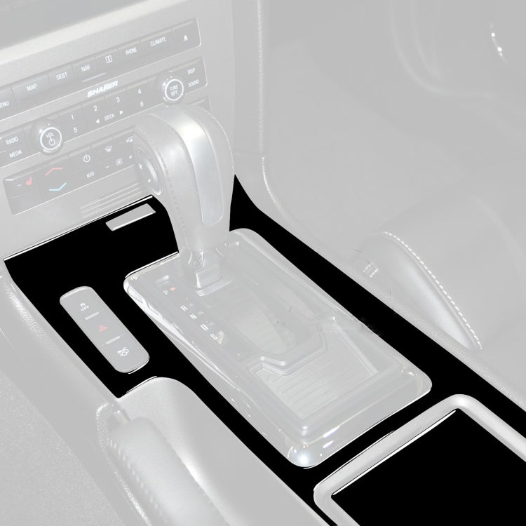 Sleek Piano Black Gear Panel Decorative Sticker Set for Ford Mustang 2009-2013