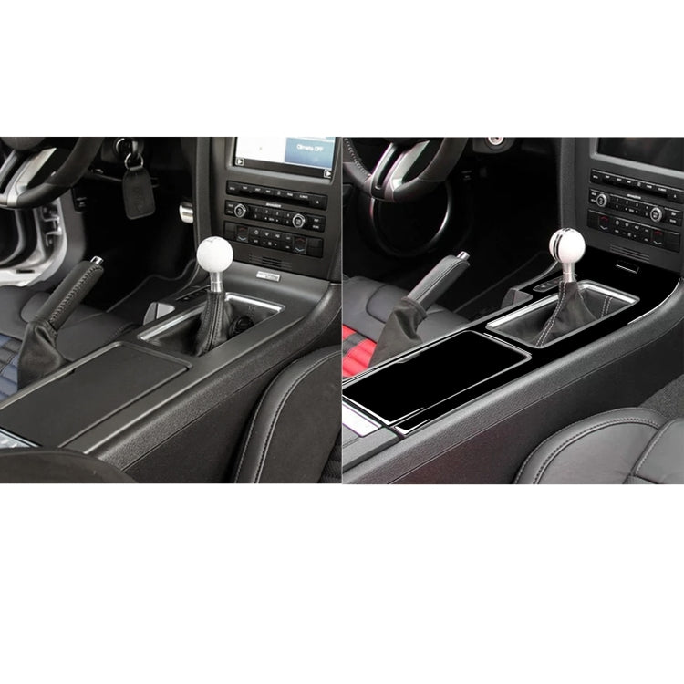 Sleek Piano Black Gear Panel Decorative Sticker Set for Ford Mustang 2009-2013