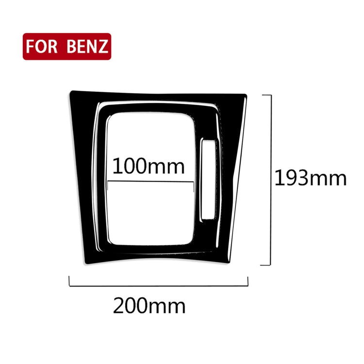 Sleek Piano Black ABS Gear Panel Decorative Sticker Set for Mercedes-Benz W204 C-Class (2007-2013)