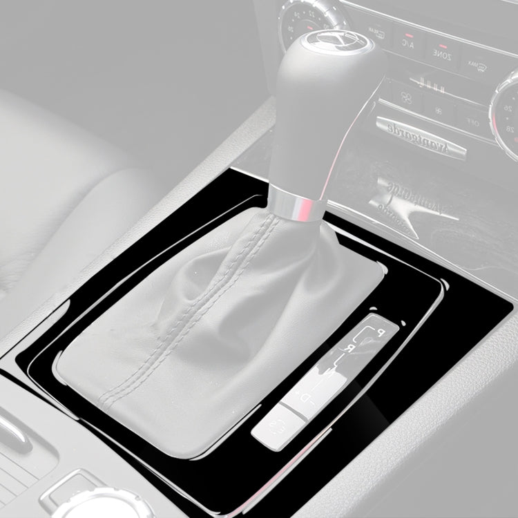 Sleek Piano Black ABS Gear Panel Decorative Sticker Set for Mercedes-Benz W204 C-Class (2007-2013)