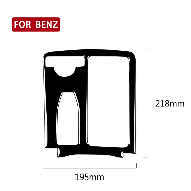 Mercedes-Benz C-Class & E-Class Gear Panel Decorative Sticker - Premium Piano Black Finish