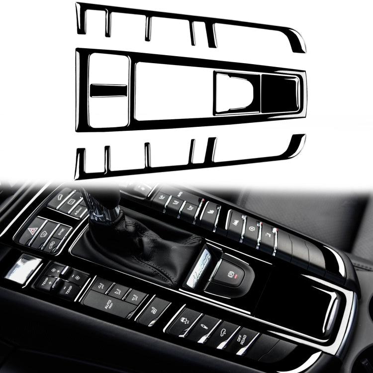Porsche Macan 2014-2021 Gear Panel Decorative Stickers - 5 Piece Set for Left and Right Drive