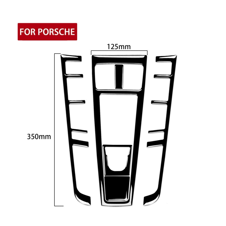 Porsche Macan 2014-2021 Gear Panel Decorative Stickers - 5 Piece Set for Left and Right Drive