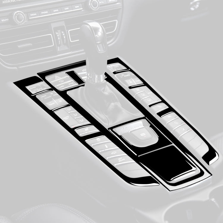 Porsche Macan 2014-2021 Gear Panel Decorative Stickers - 5 Piece Set for Left and Right Drive