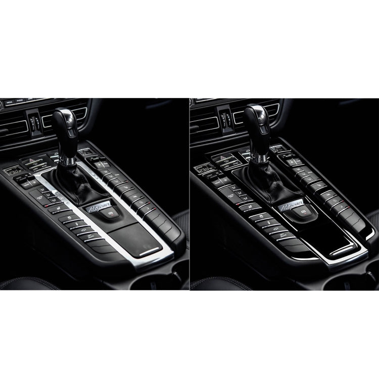 Porsche Macan 2014-2021 Gear Panel Decorative Stickers - 5 Piece Set for Left and Right Drive