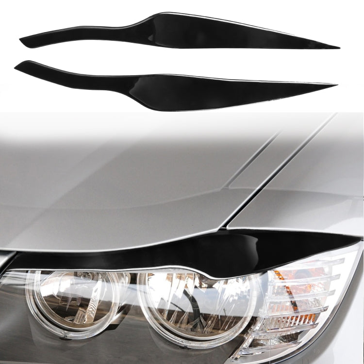 Pair Car Lamp Eyebrow Soft Decorative Sticker for BMW 3 Series E90 2005-2012