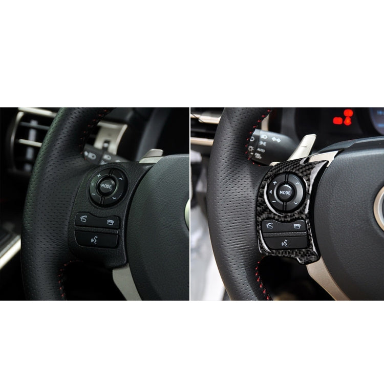 Car Carbon Fiber Steering Wheel Button Decorative Sticker for Lexus IS250 NX200 200t 300h 2013-2020, A Style
