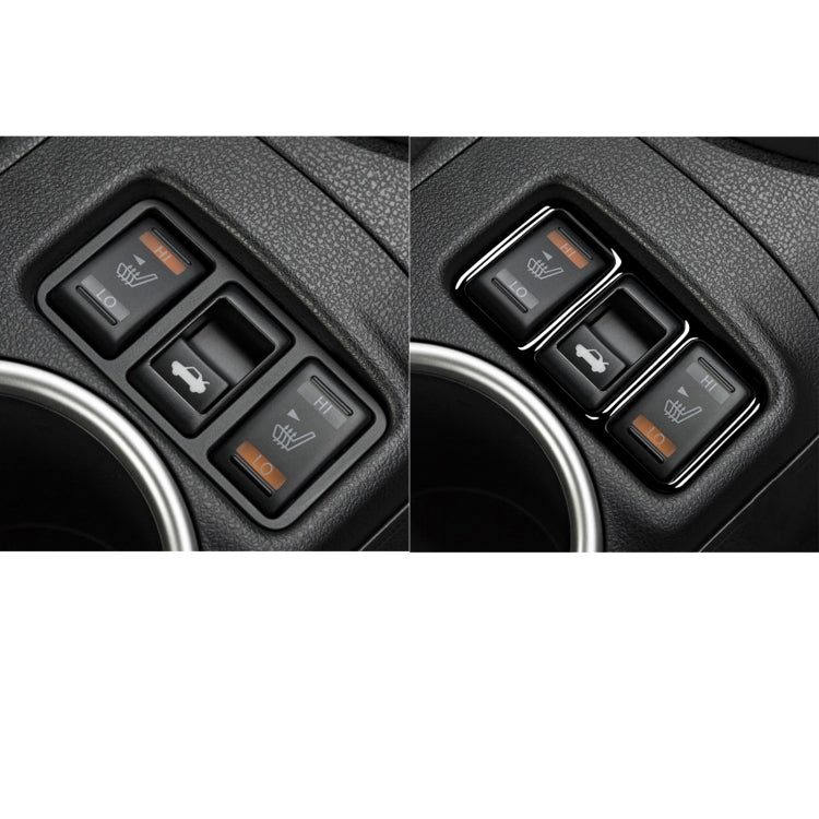 Nissan 370Z Z34 2009- Custom Piano Black Heating Button Frame Decorative Stickers for Left and Right Drive