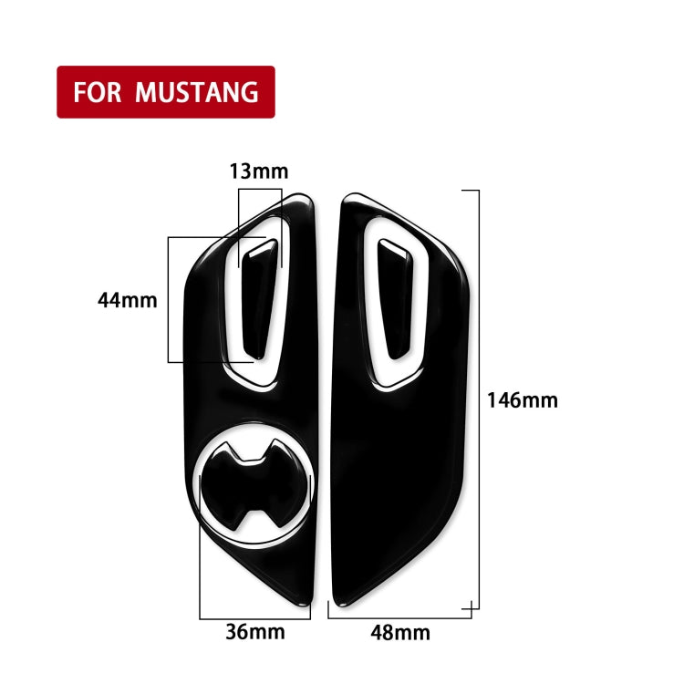 Ford Mustang 2015-2020 Car Seat Adjustment Button Bling Sticker - Left Hand Drive