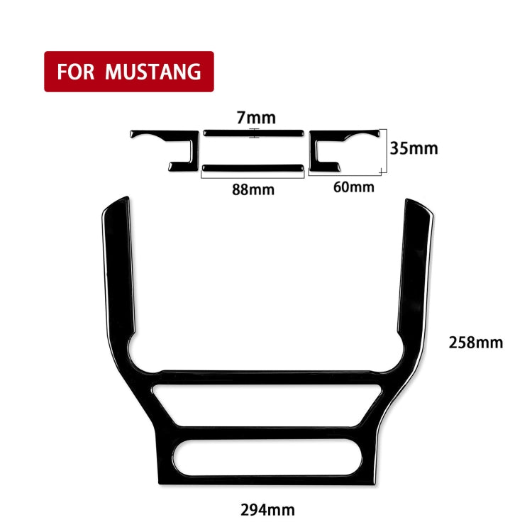 Stylish ABS Decorative CD Frame Stickers for Ford Mustang 2015-2020 - Left & Right Drive