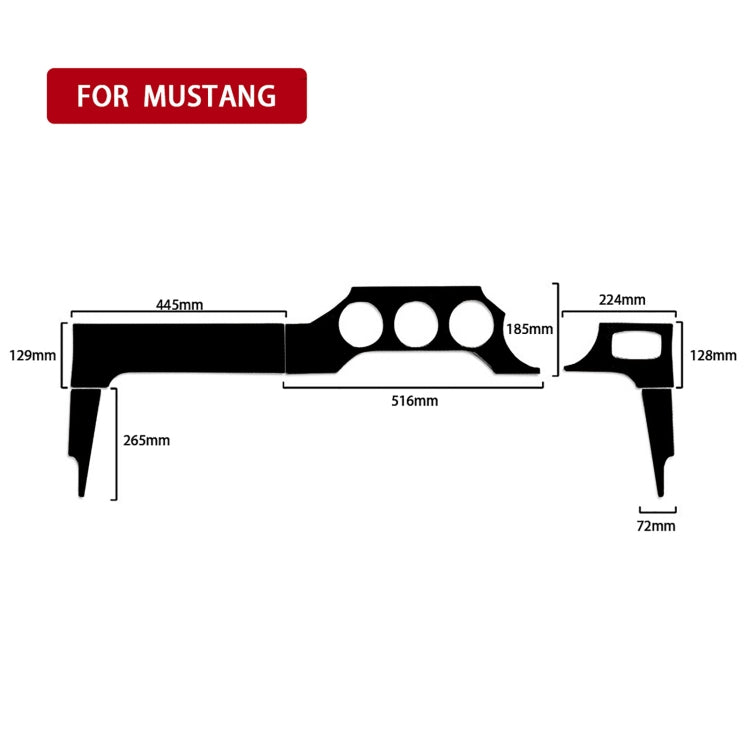 Ford Mustang 2015-2020 Dashboard Decorative Sticker Set for Right-Hand Drive Vehicles