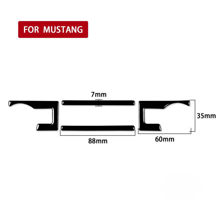Ford Mustang 2015-2020 Central Control CD Trim Decor Stickers - Universal Fit