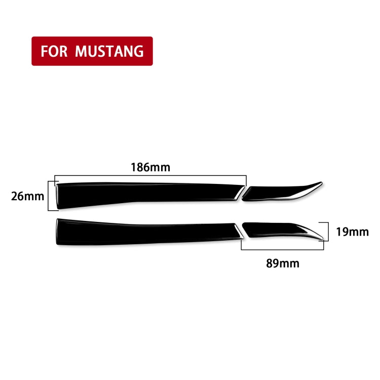 Stylish ABS Rearview Mirror Stickers for Ford Mustang 2015-2020 – Customisable Left and Right Drive Décor