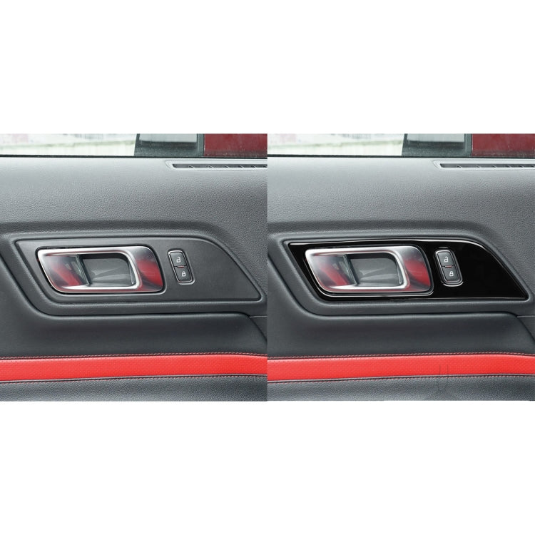 Stylish ABS Door Handle Panel Stickers for Ford Mustang 2015-2020, Left & Right Drive Universal Fit