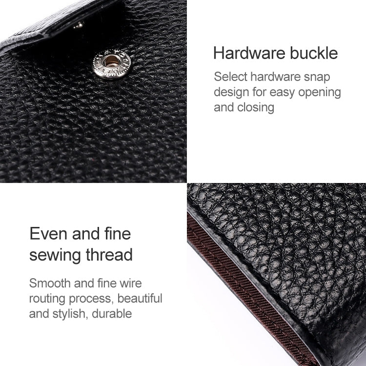 KB189 Vertical Cowhide Leather Organ Shape Multiple Card Slots Anti-magnetic RFID Wallet for Ladies, with Transparent Window