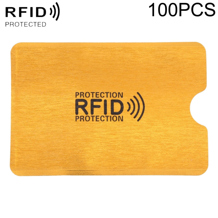 100 PCS Aluminum Foil Anti Theft RFID Blocking Sleeve Card Protector, Size: 9.1*6.3cm