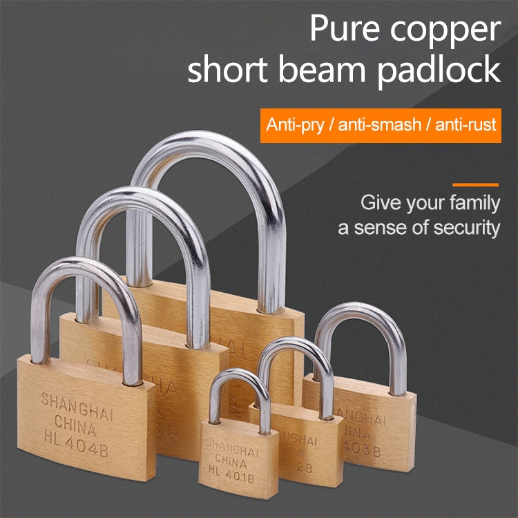 Copper Padlock Small Lock, Style: Short Lock Beam, 25mm Open
