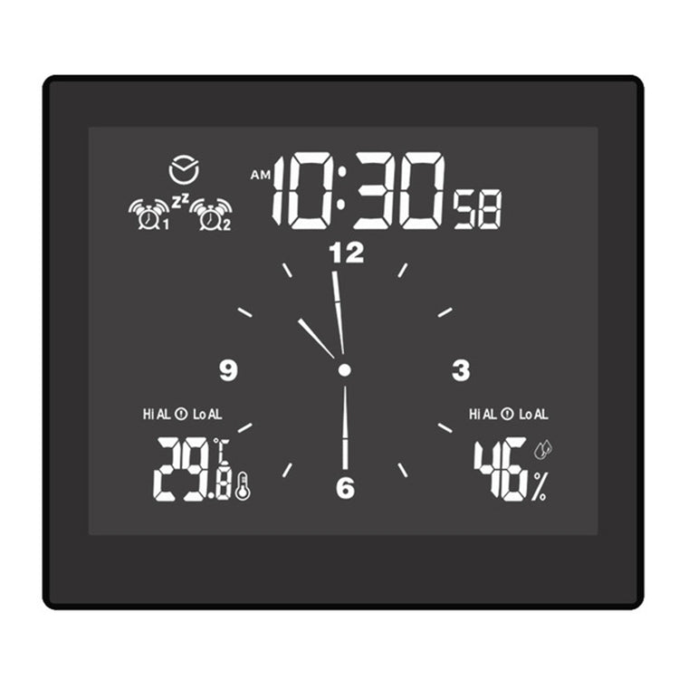 TS-WP10-W Waterproof Bathroom Wall Clock Timer Household Thermometer Hygrometer