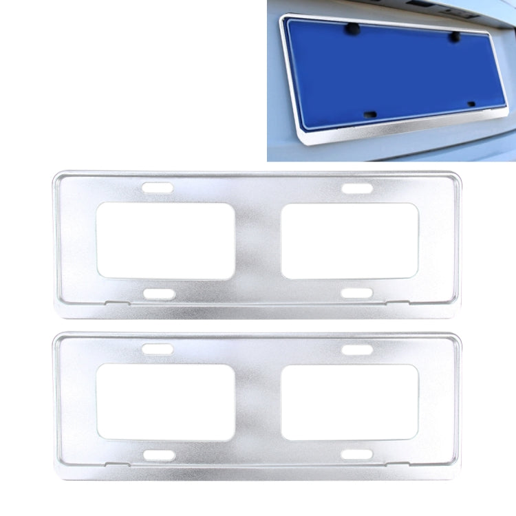 2 PCS Car License Plate Frames Stainless Steel License Plate Frame, Stainless Steel, Stainless Steel License Plate Frame