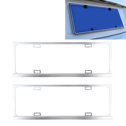2 PCS Car License Plate Frames Car Styling License Plate Frame Magnesium Alloy Universal License Plate Holder Car Accessories, Magnesium Alloy License Plate Holder, Magnesium Alloy