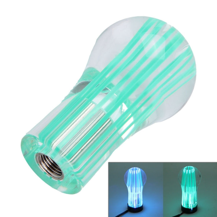 Illuminated Crystal Gear Shift Knob with Dual LED Lights - Green & Blue (8.2 x 4.5 x 3.0 cm)