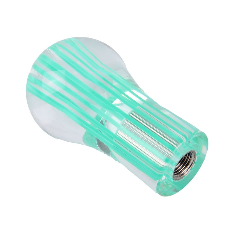 Illuminated Crystal Gear Shift Knob with Dual LED Lights - Green & Blue (8.2 x 4.5 x 3.0 cm)