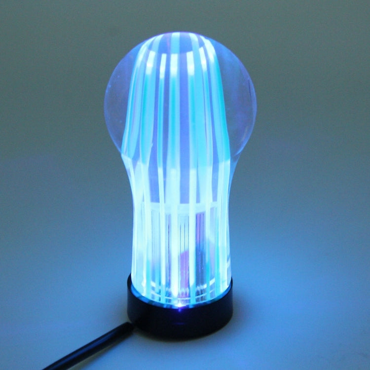 Illuminated Crystal Gear Shift Knob with Dual LED Lights - Green & Blue (8.2 x 4.5 x 3.0 cm)