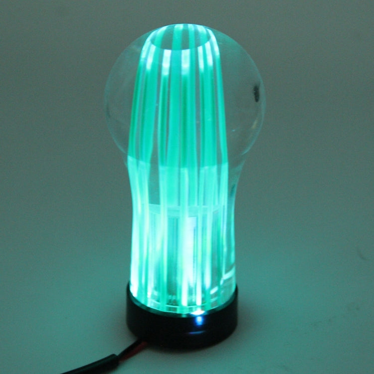 Illuminated Crystal Gear Shift Knob with Dual LED Lights - Green & Blue (8.2 x 4.5 x 3.0 cm)