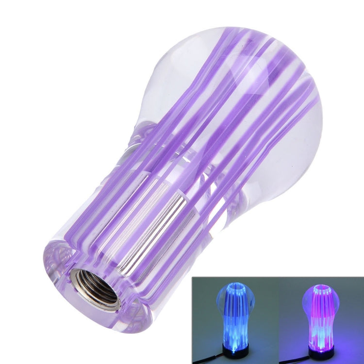 Illuminated Crystal Gear Shift Knob with Dual LED Lights - Green & Blue (8.2 x 4.5 x 3.0 cm)