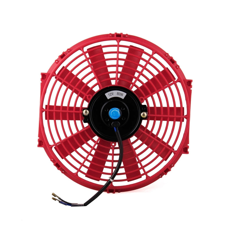 12V 80W 12 inch Car Cooling Fan High-power Modified Tank Fan Cooling Fan Powerful Auto Fan Mini Air Conditioner for Car, 12 inch (Red), 12 inch (Blue), 12 inch (Black)