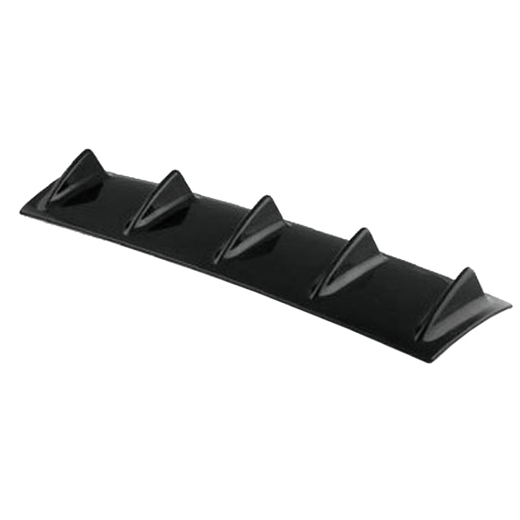 Universal Car Rear Bumper Lip Diffuser 5 Shark Fin Style Black ABS, Size: 58.4 x 53.3 x 15.2cm, 60.0x18.0x5.0cm Black
