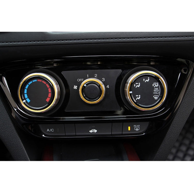 Stylish 3-Piece Aluminium Air Conditioning Knob Covers for Honda Cars
