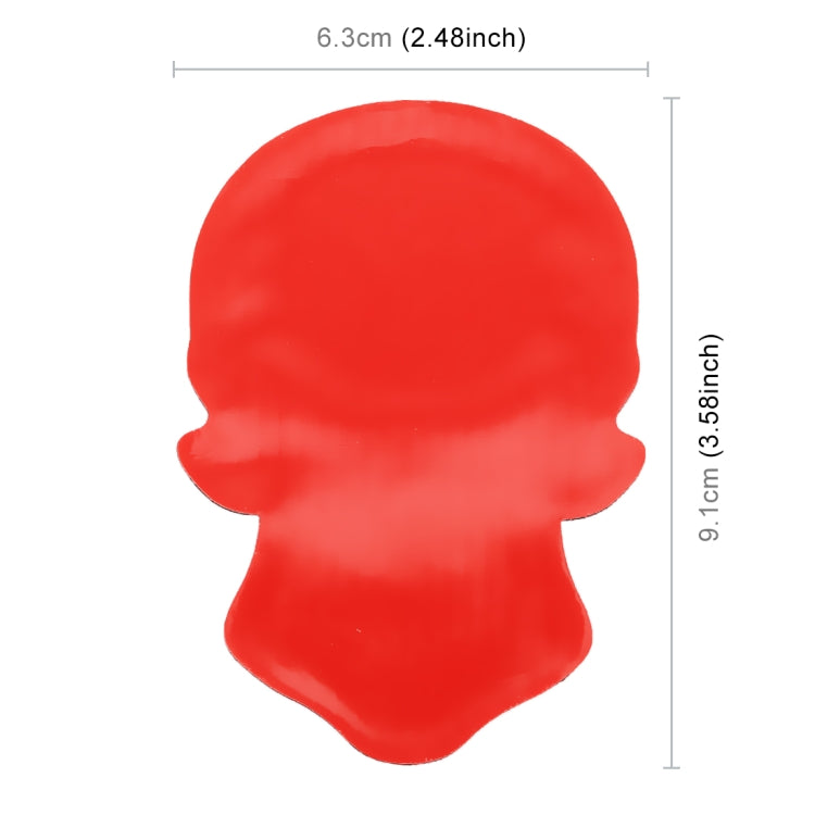 Universal Car Skull Shape Metal Decorative Sticker, Black Red, Black White