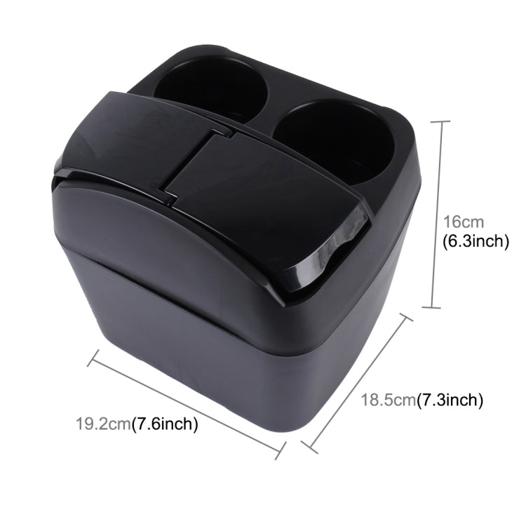 SHUNWEI SD-1605 3-in-1 Multifunctional Car Cup Holder & Portable Rubbish Bin - Keep Your Vehicle Neat and Tidy!