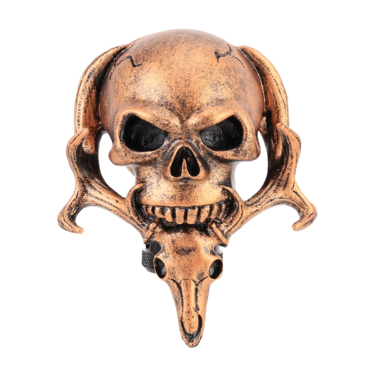 Skull-Crafted Dual-Head Gear Shift Knob for Cars - Stylish Metal Cover for Manual and Automatic Transmissions