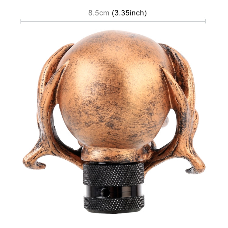Skull-Crafted Dual-Head Gear Shift Knob for Cars - Stylish Metal Cover for Manual and Automatic Transmissions