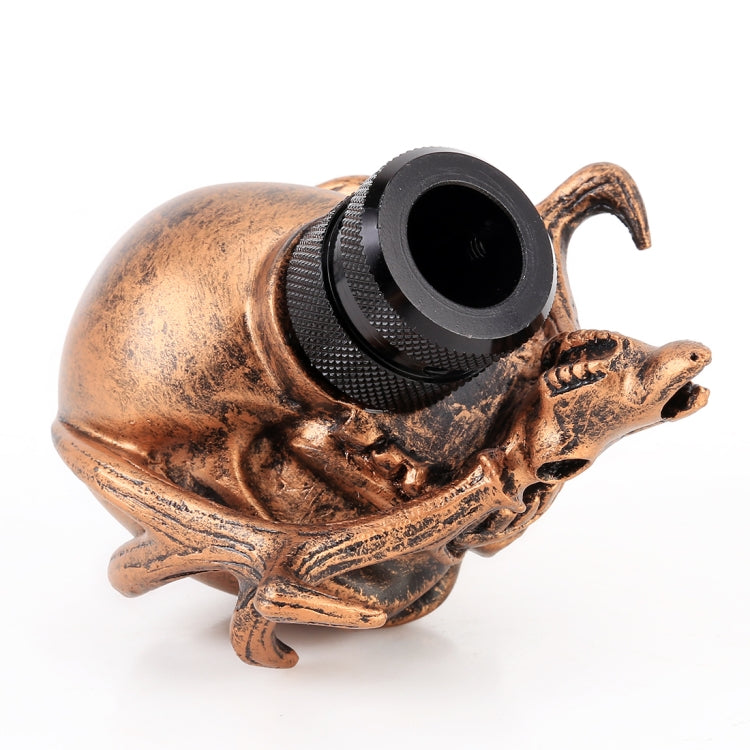 Skull-Crafted Dual-Head Gear Shift Knob for Cars - Stylish Metal Cover for Manual and Automatic Transmissions