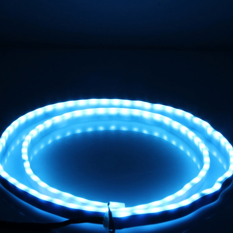 1.5m Car Auto Waterproof Universal Four Color Rear Flowing Light Tail Box Lights with Tail Light Controller, Ice Blue Light Driving Light, White Light Reversing Light, Red Light Brake Light, Yellow Light Turn Signal Light, LED Lamp Strip Tail Decoration