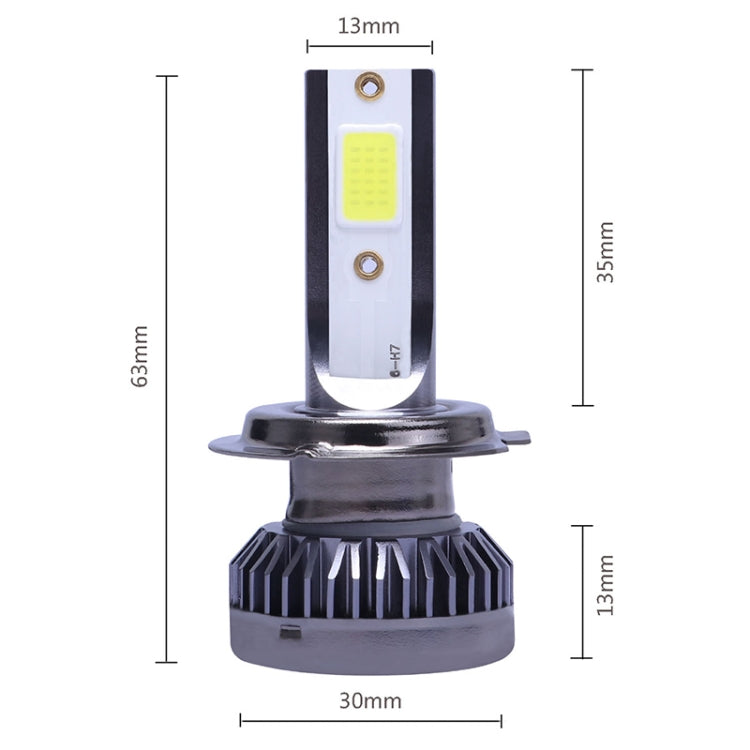 2 PCS H7 DC9-36V / 36W / 3000K / 6000LM IP68 Car / Motorcycle Mini COB LED Headlight Lamps / Fog Light