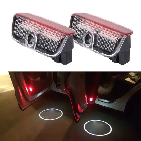 2 PCS LED Car Door Welcome Logo Car Brand 3D Shadow Light for Skoda
