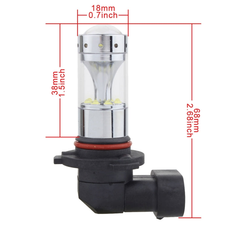 2 PCS 9005 60W 1200 LM 6000K Car Fog Lights with 12 CREE XB-D LED Lamps, DC 12V