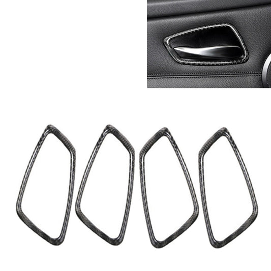 4-Piece Carbon Fibre Decorative Stickers for BMW E90/E92/E93 Door Handles (2005-2012)