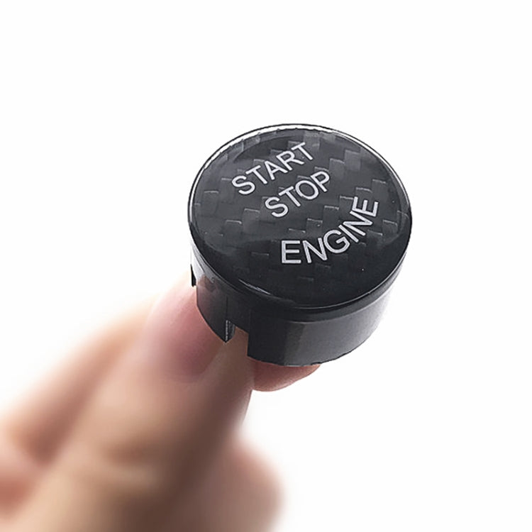 Sleek Carbon Fibre Engine Start Button Trim for BMW F Chassis - Black Elegance