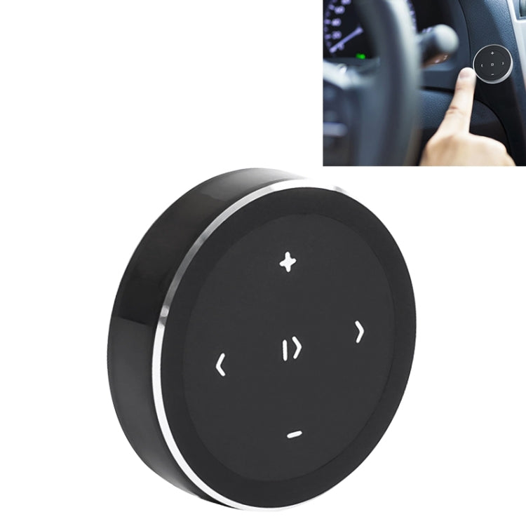 Car Wireless Bluetooth Controller Mobile Phone Multimedia Multi-functional Steering Wheel Remote Controller, without Holder (Silver), without Holder (Black)